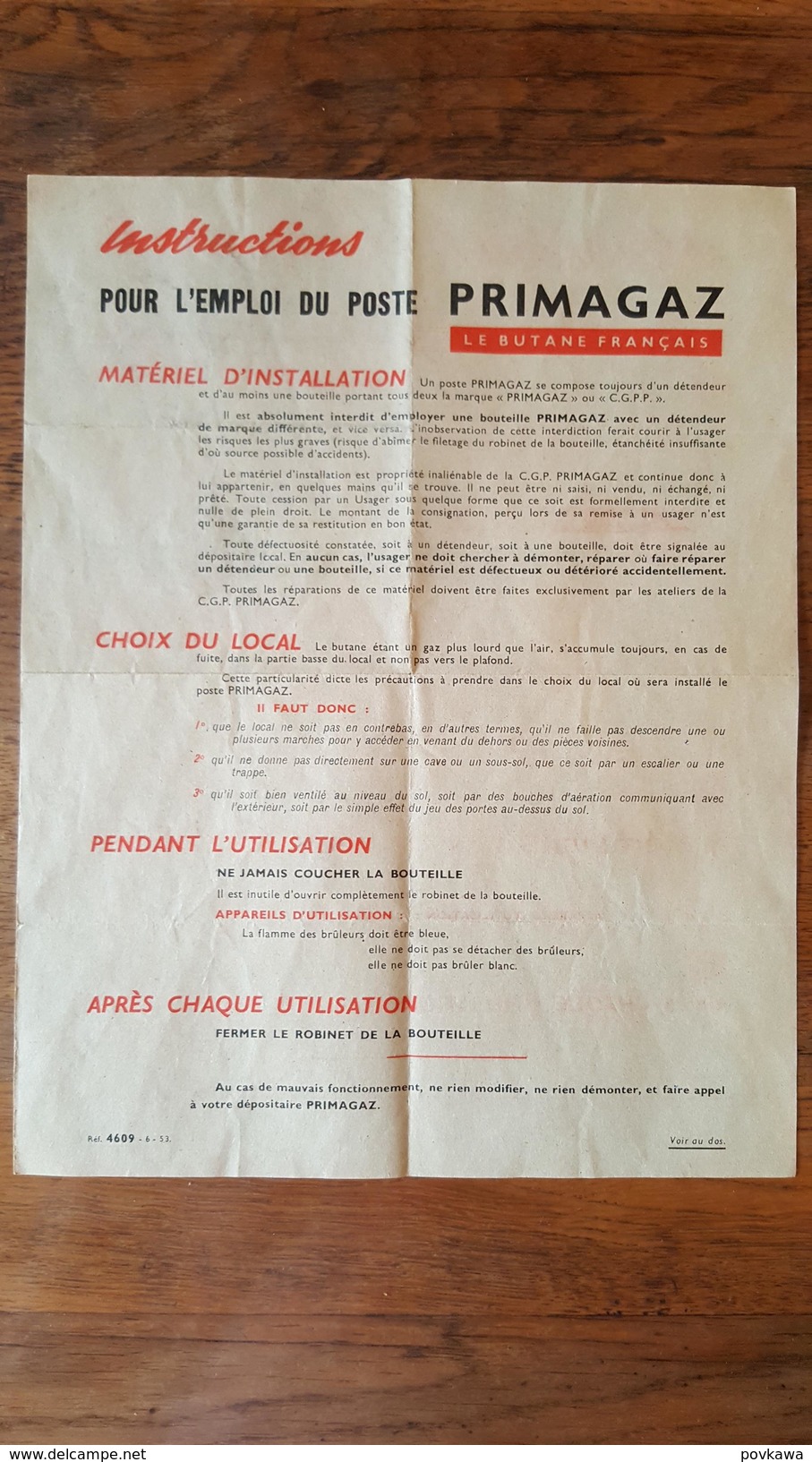 Notice Montage Installation Instructions Bouteille Primagaz, Le Butane Français - Elettricità & Gas