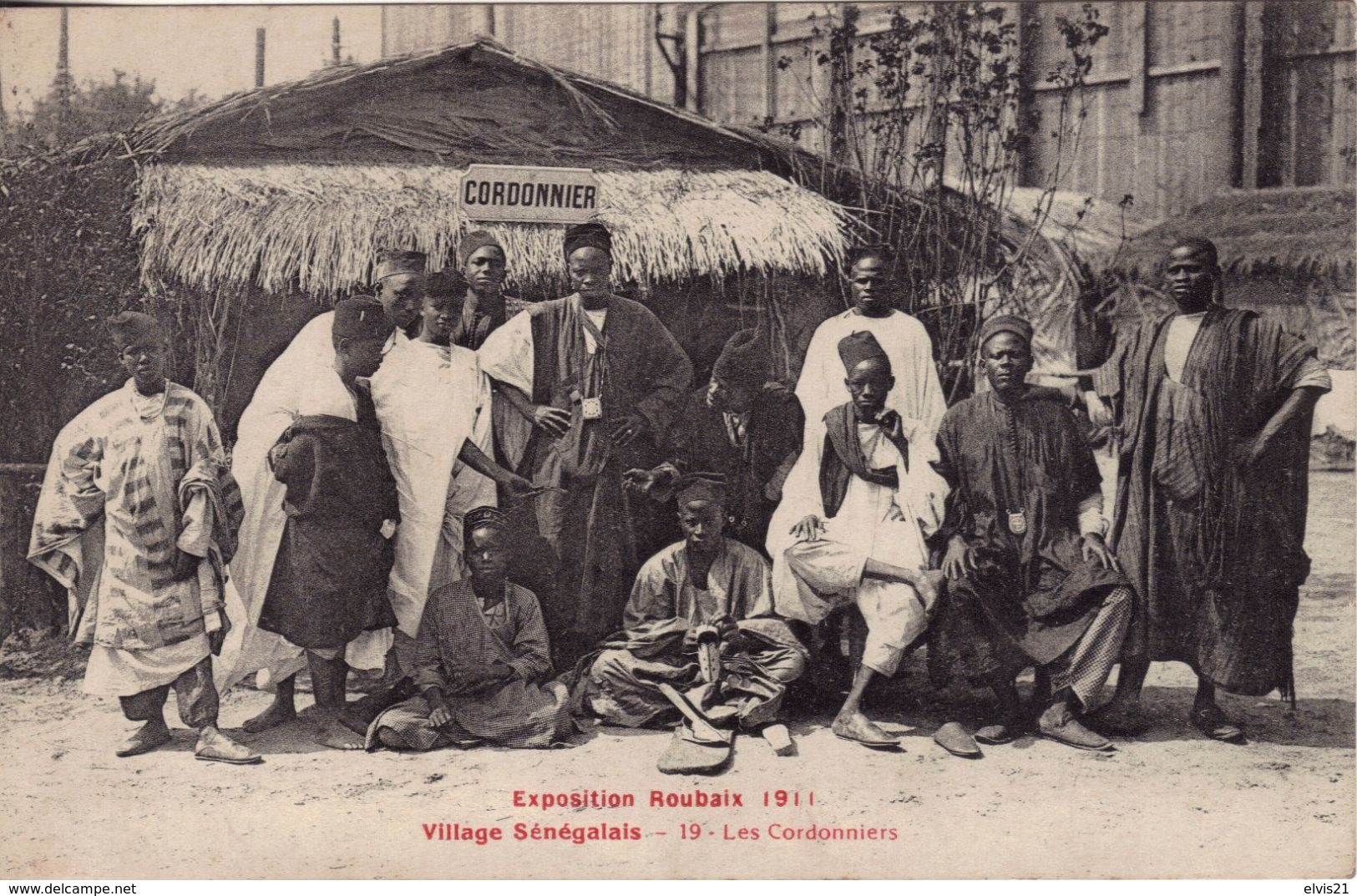 ROUBAIX Exposition 1911.Village Sénégalais.Les Cordonniers - Roubaix