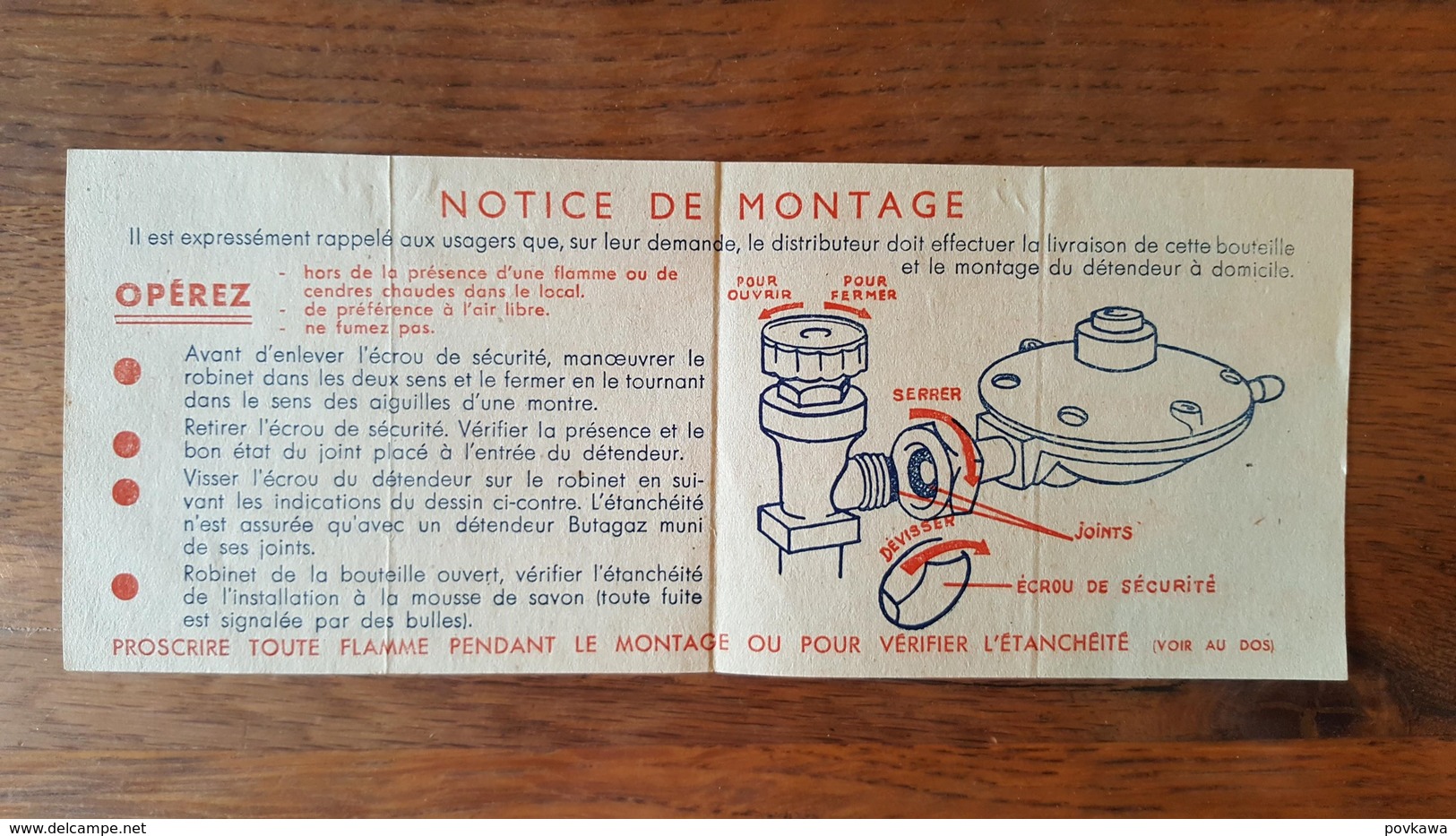 Notice De Montage Détendeur Butagaz. - Elettricità & Gas