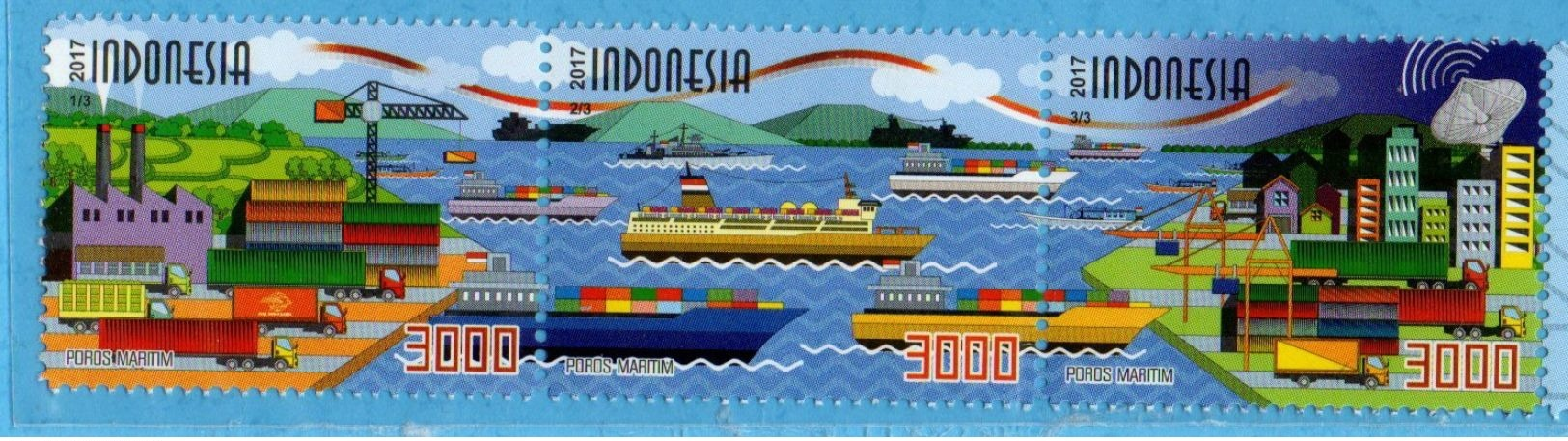 INDONESIA 2017-11 PATH TO NATION'S GOLDEN AGE SHIP HARBOUR SET STAMPS MNH - Indonésie