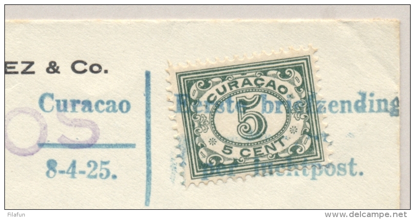 Curacao - 1925 - Eerste Briefzending Per Luchtpost -  SCADTA Cover Van Curacao Naar La Guaira - Curacao, Netherlands Antilles, Aruba