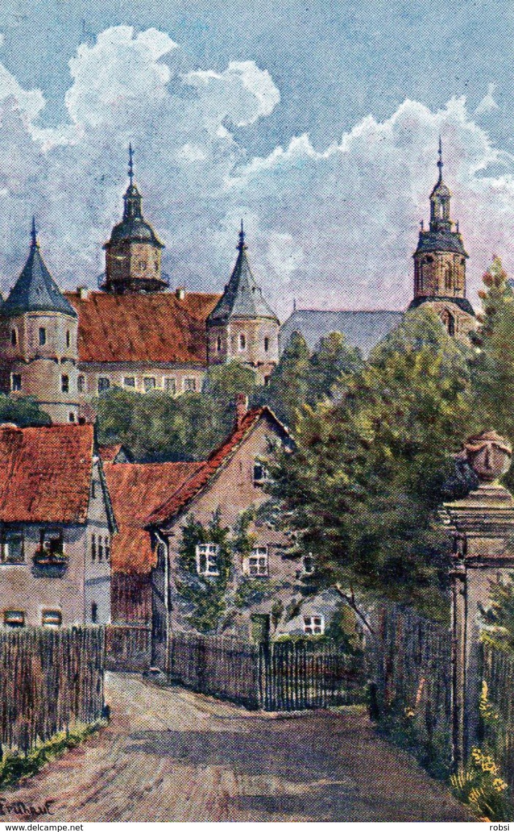Thuringen, Schleusingen, Geisenhölmer, Künstlerkarte, Illustrateur Frühauf 1917 - Schleusingen