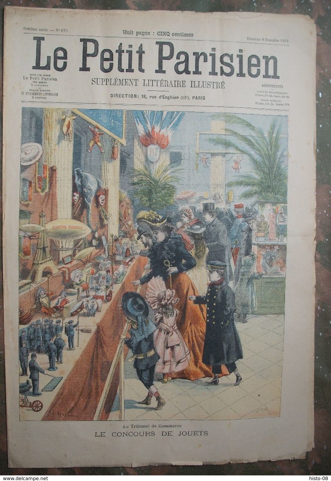 LE PETIT PARISIEN  : 08 DECEMBRE 1901 .  LE CONCOURS DE JOUETS . ASSASSINAT . TRAIN . Etc ... - Le Petit Parisien