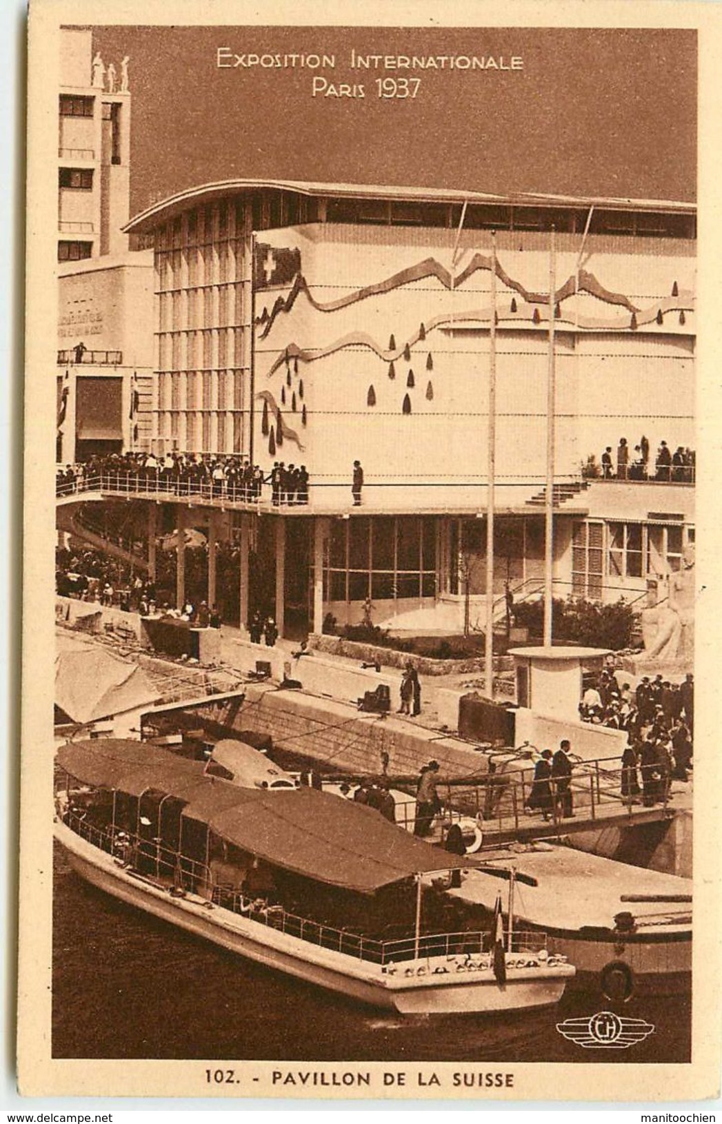 DEP 75 EXPOSITION DE 1937 PAVILLON DE LA SUISSE VOIR LE CACHEY DE L'EXPO - Expositions