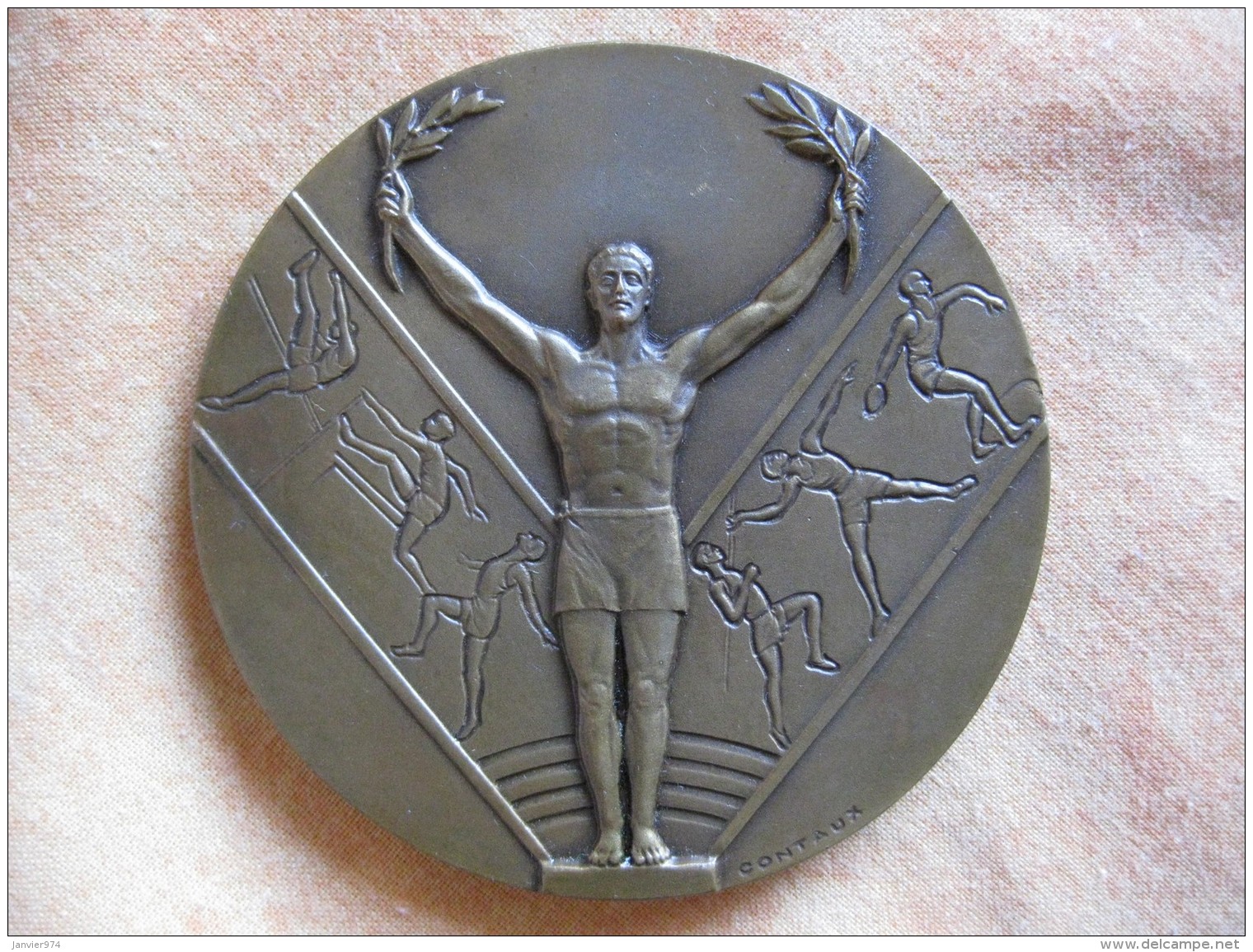 Médaille 1960. NATIONALE SPORTDAGEN VAN FINANCIEN, Par CONTAUX - Altri & Non Classificati