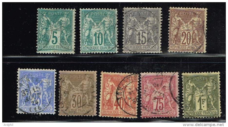 C6-lot  Sage Type I.  Timbres Choisis En Bon état. Cote Maury 300 Euros - 1876-1878 Sage (Type I)