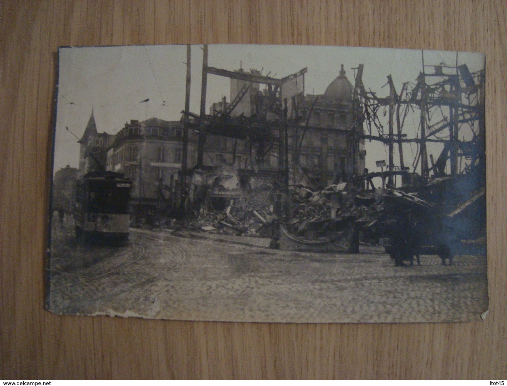 PHOTO DE LA GUERRE 14/18 DESTRUCTION , TRAM - Guerre, Militaire