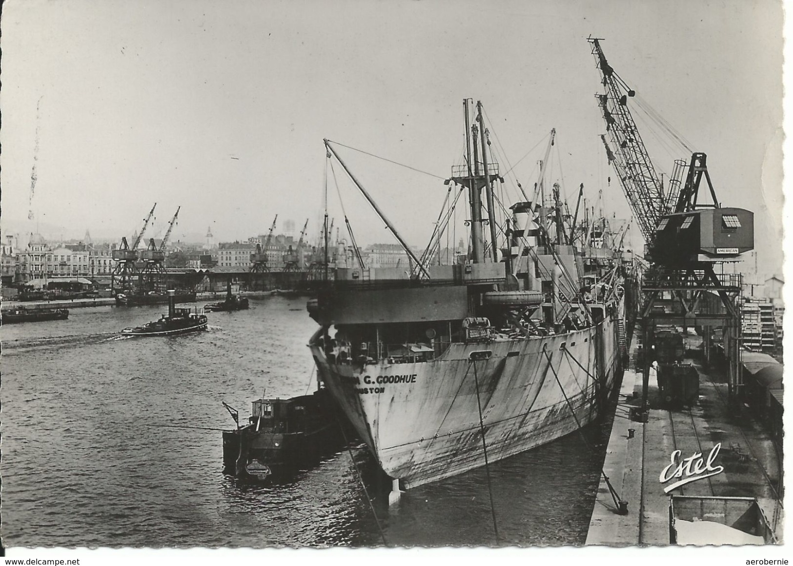 ROUEN - Hafen / Mit Liberty-Ship  BERTRAM G.GOODHUE - Dampfer