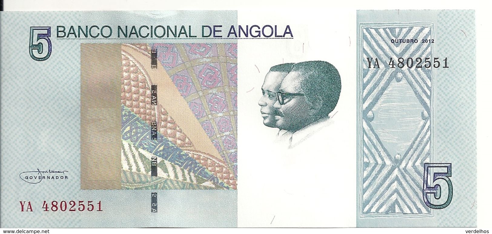 ANGOLA 5 KWANZAS 2012(2017) UNC P New - Angola