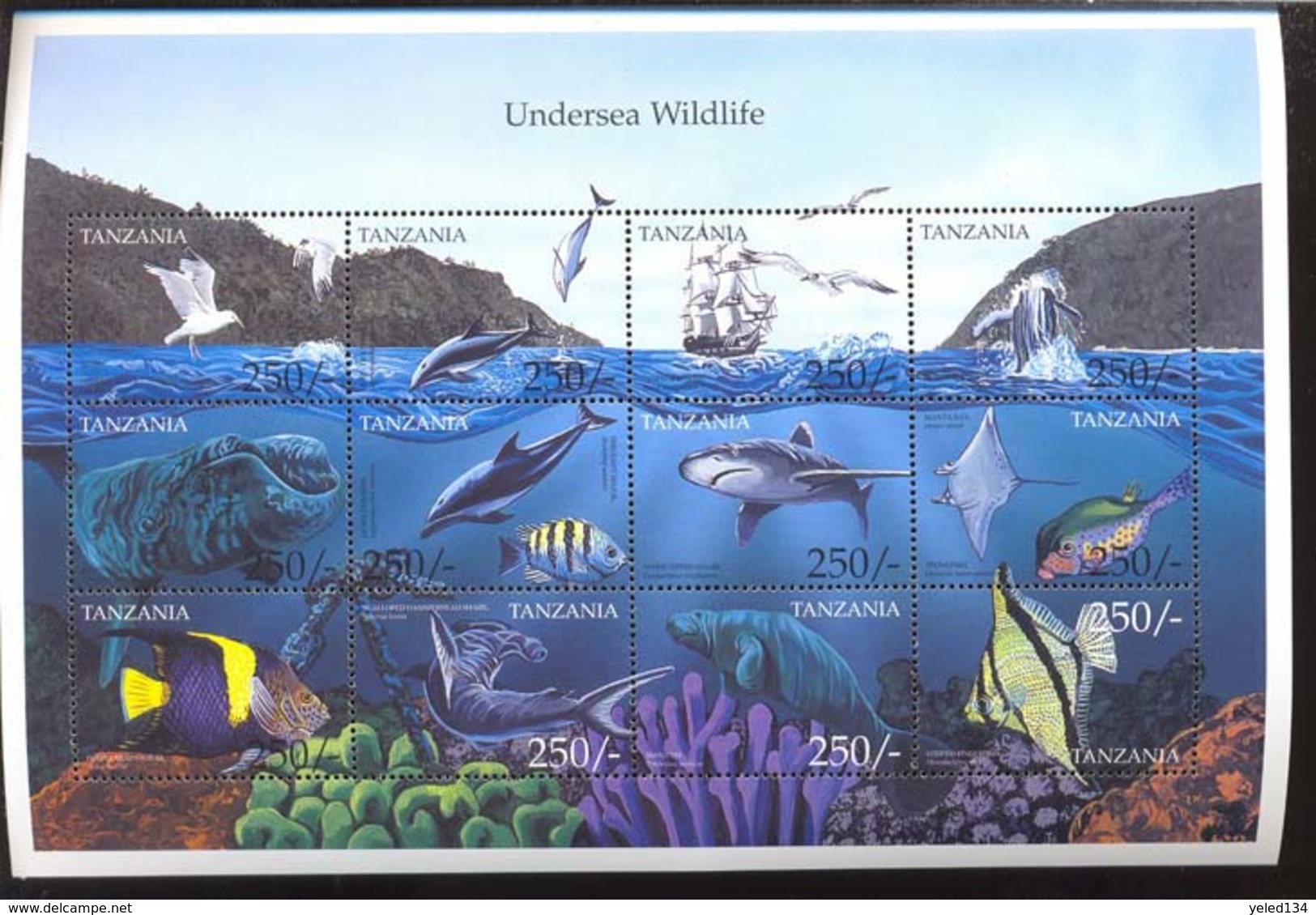 TANZANIA    2046 MINT NEVER HINGED SOUVENIR SHEET OF FISH-MARINE LIFE - Poissons