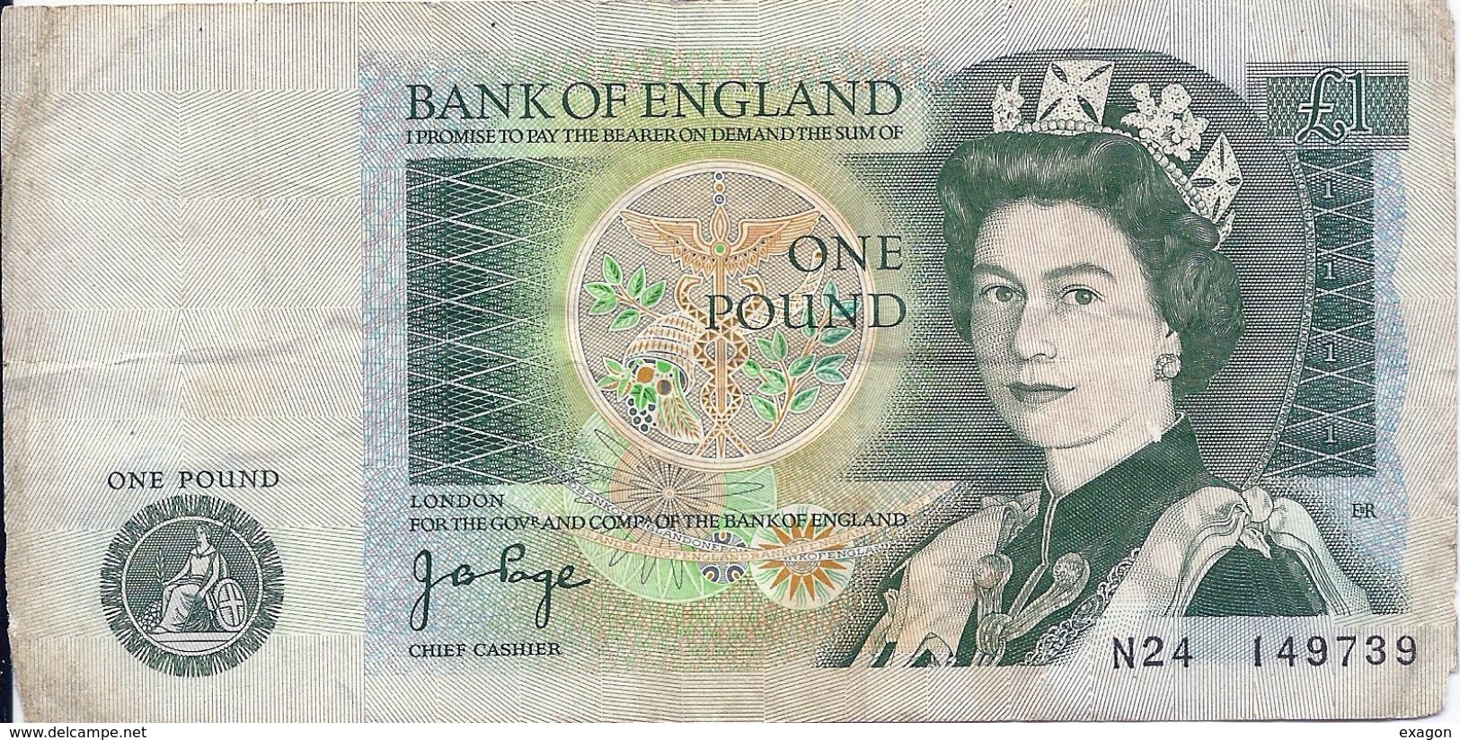 1  POUD - BANK  OF  ENGLAND - Anno  1955. - 1 Pound