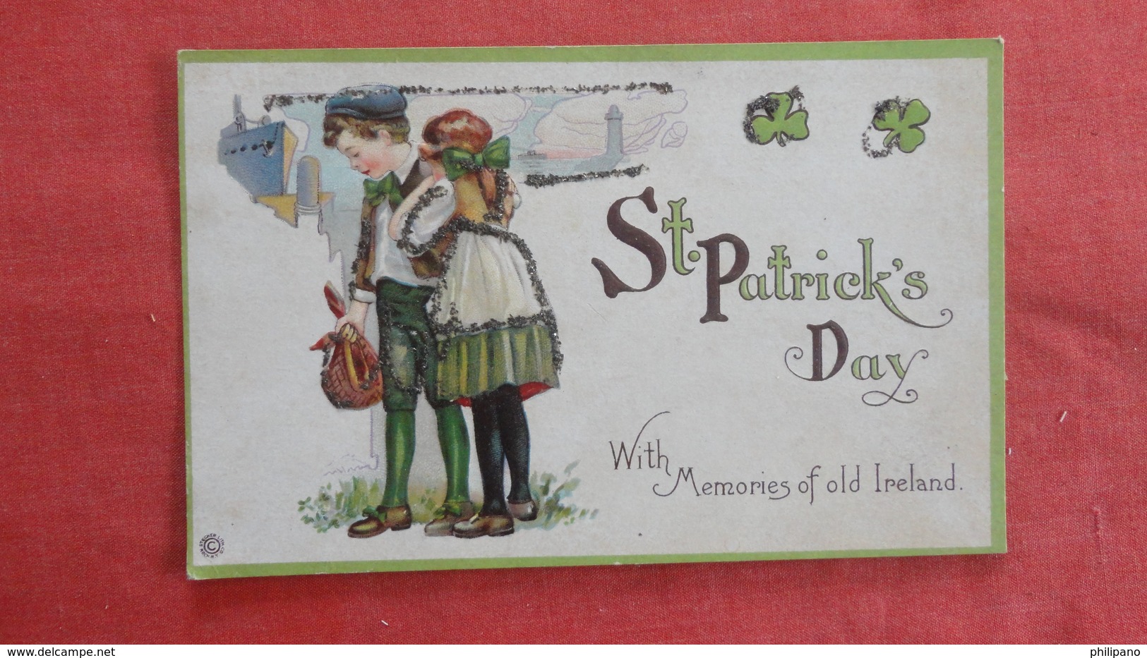 > Saint-Patrick's Day Embossed    Glitter Added  Ref 2708 - Saint-Patrick's Day