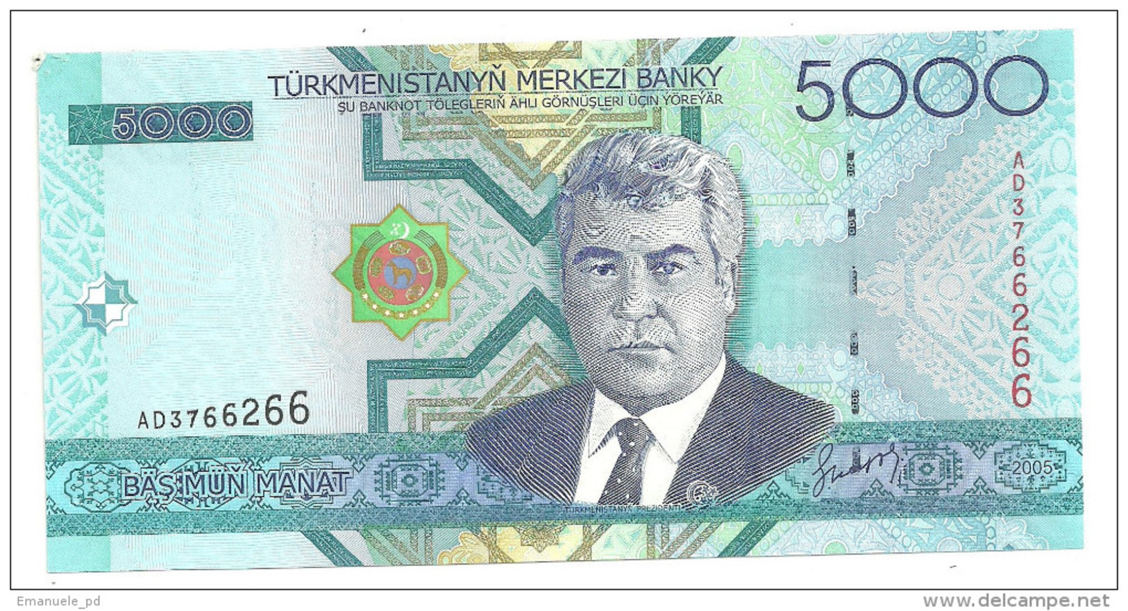 Turkmenistan 5000 Manat 2005 UNC .S. - Turkmenistan