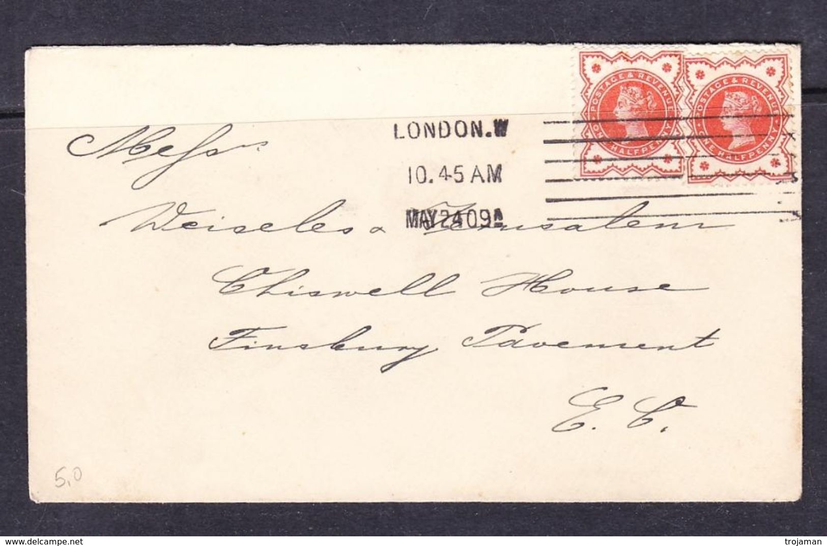 SC13-36 GREAT BRITAIN LETTER. 1909 YEAR. - Lettres & Documents