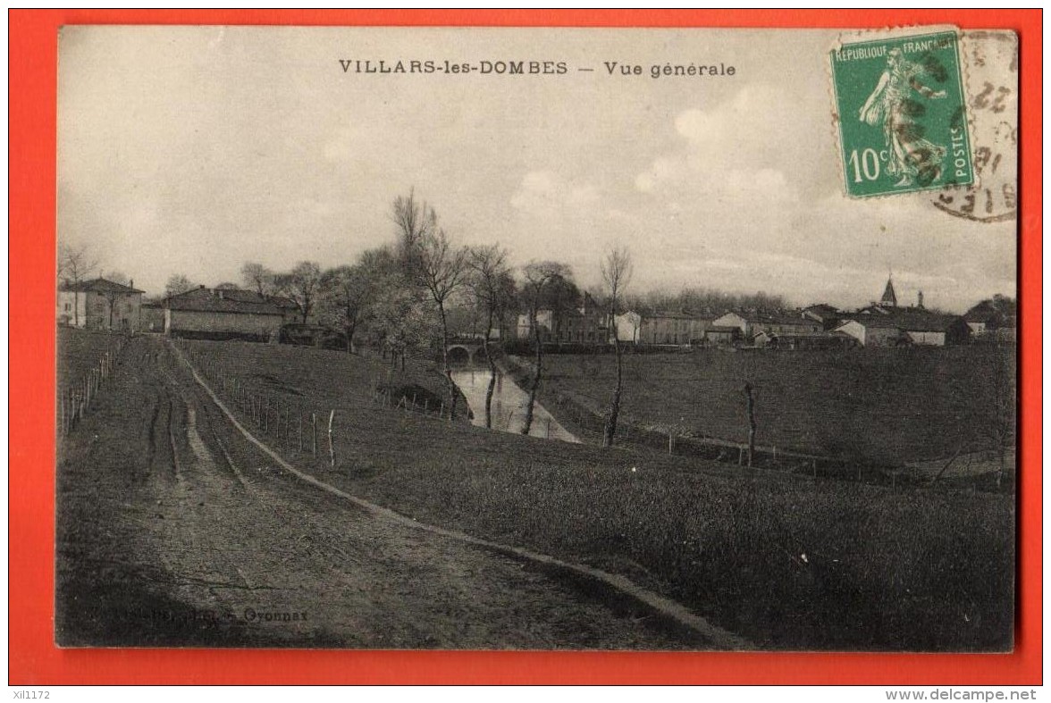 NEP-19   Villars-lès-Dombes  Cachet Frontal 1922 - Villars-les-Dombes
