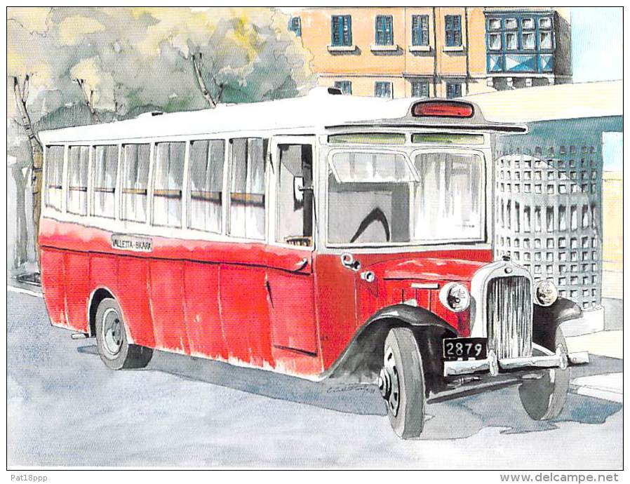 BUS AUTOBUS AUTOCARS ( Malta Buses ) REO 1930's - CPM Illustration - Coatches Busen Touringcars - Autobus & Pullman