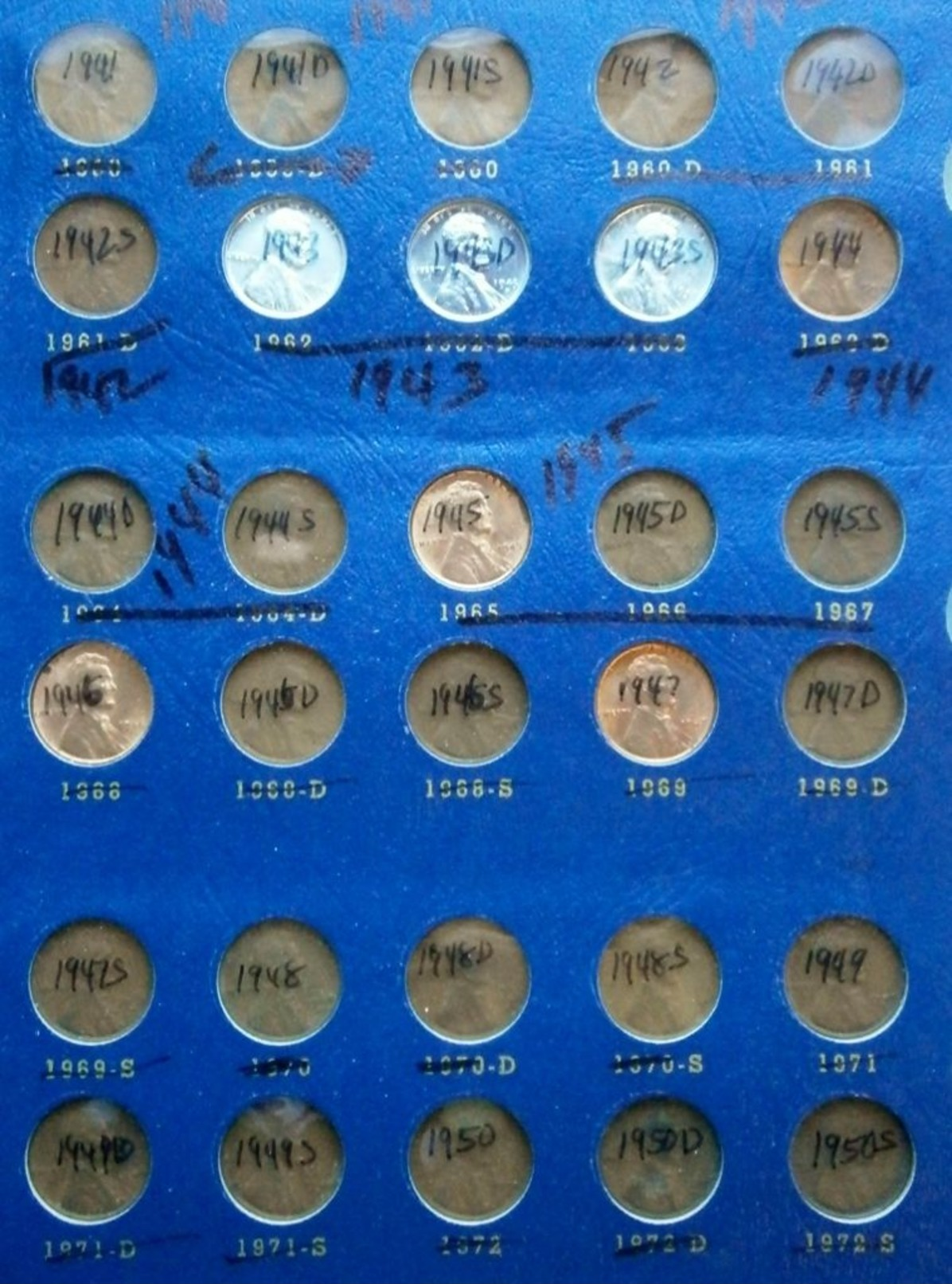 US 1941-1976 Lincoln Cents Collection - Collections