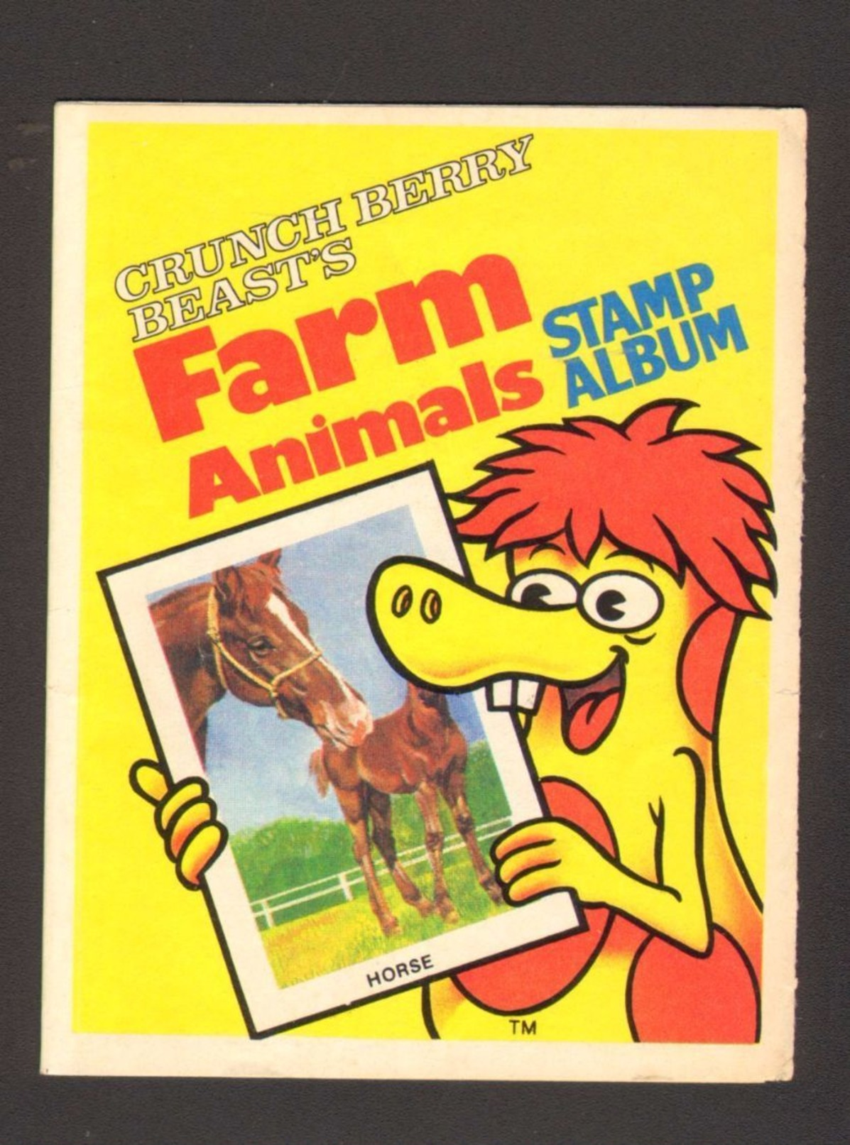 1982 Cereal Premium Crunch Berry Beasts Farm Animal Stamp Album Unused Quaker - Advertising