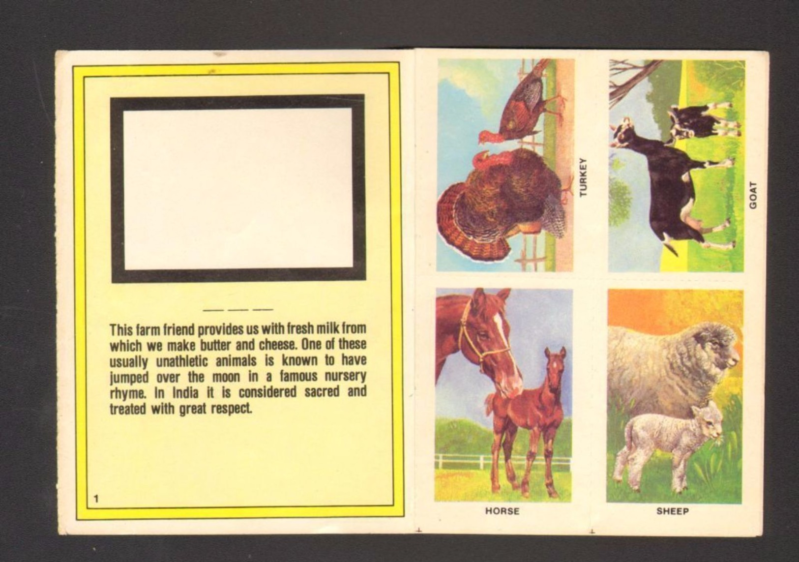 1982 Cereal Premium Crunch Berry Beasts Farm Animal Stamp Album Unused Quaker - Advertising