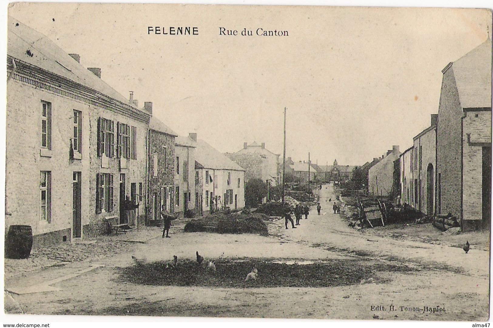 Felenne - Rue Du Canton Animée - Circulé FELDPOST 30 Août 1914 - Edit. H. Tonon Hapiot - SUPER ! - Beauraing