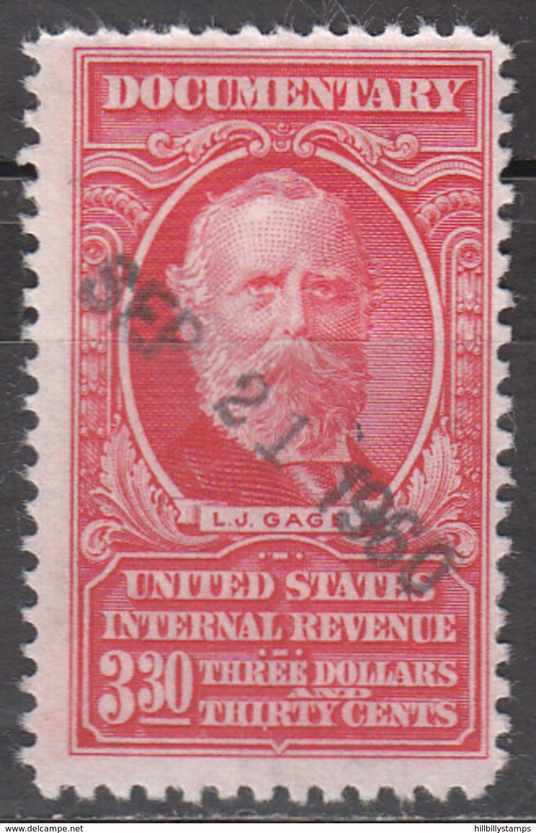 UNITED STATES    SCOTT NO. R674     USED      YEAR  1954 - Fiscali