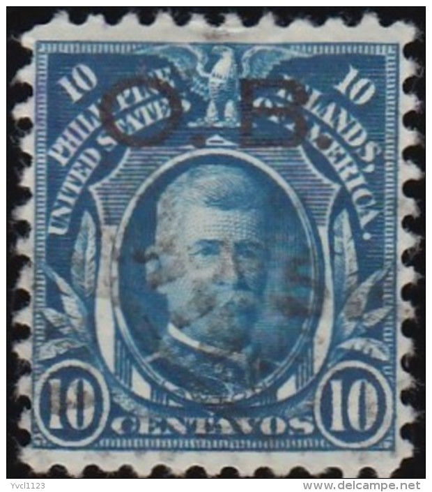 PHILIPPINES - Scott #O9 Gen. Henry W. Lawton 'Overprinted' / Used Stamp - Filippine