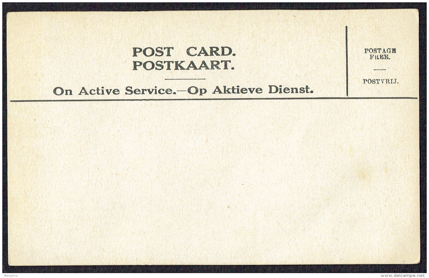 Soldier's Postage Free Postcard  Unused - Briefe U. Dokumente