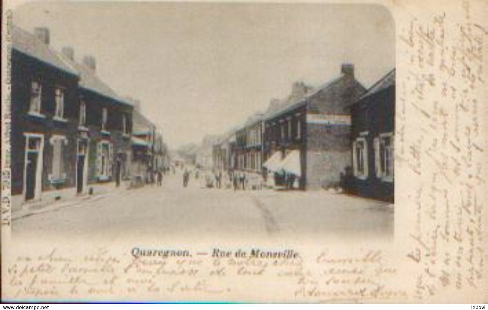 QUAREGNON « Rue De Monsville » - Ed. D.V.D. – Impr. A. Ruelle, Quaregnon (1902) - Quaregnon