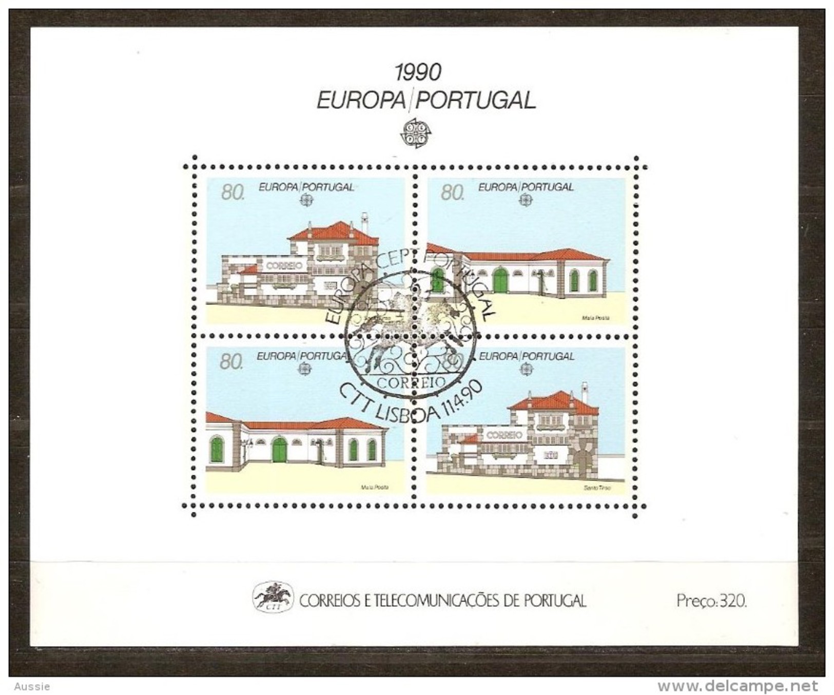 Portugal CEPT 1990 Yvertn° Bloc 72 (°) Used  Cote 9,00 Euro - Blocks & Sheetlets