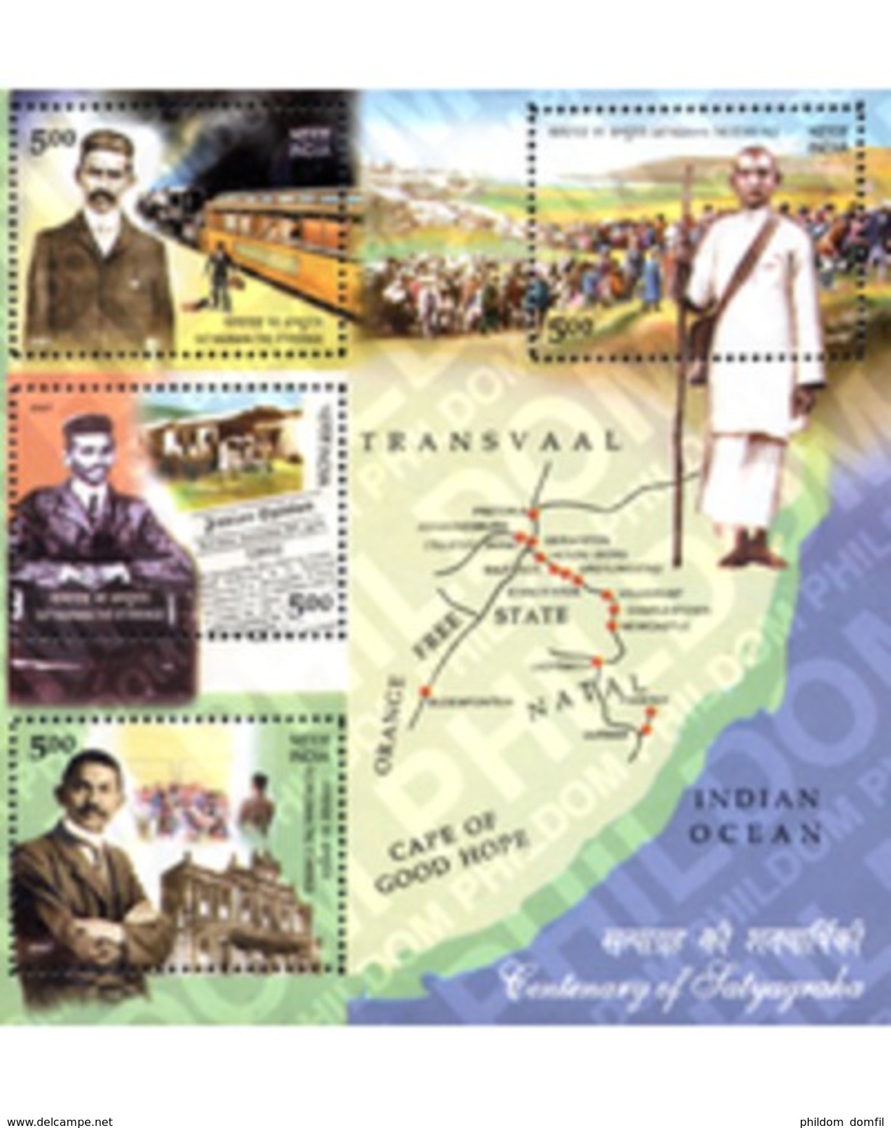 Ref. 241221 * MNH * - INDIA. 2007. CENTENARIO DE LA FUNDACION DEL MOVIMIENTO SATYAGRAHA - Unused Stamps