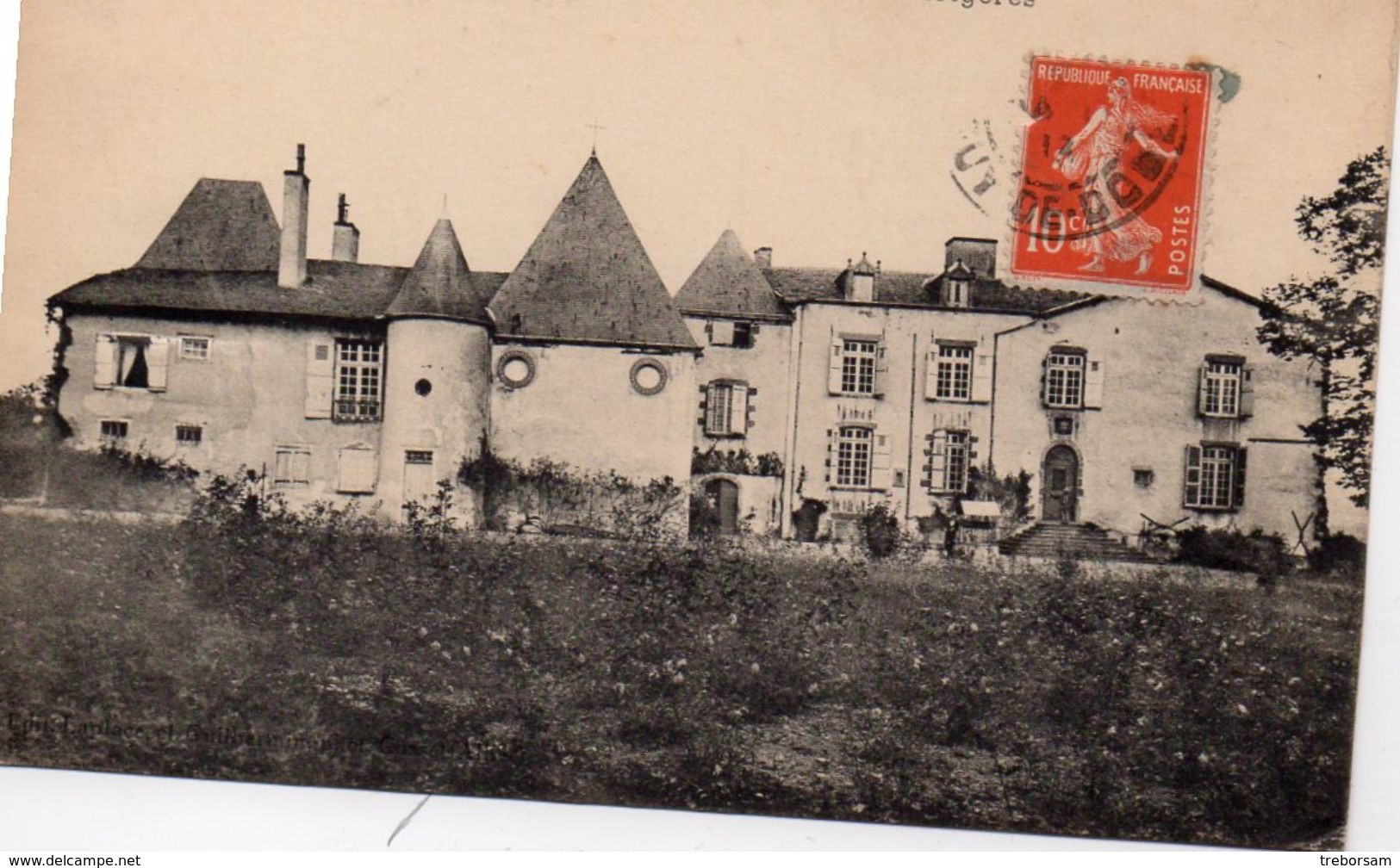 MONS (Puy De Dome ) Chateau De Périgères – Circulé En 1913 - Altri & Non Classificati