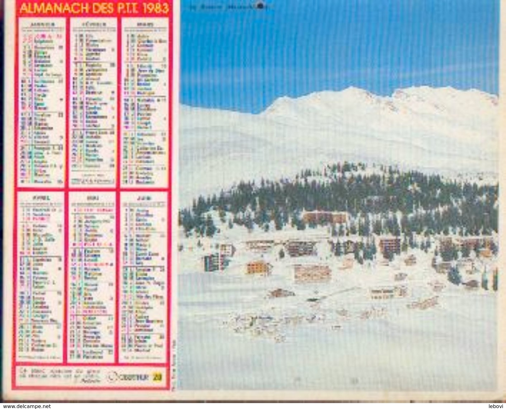 (FRANCE) – Almanach Des P.T.T. 1983 - Tamaño Grande : 1981-90