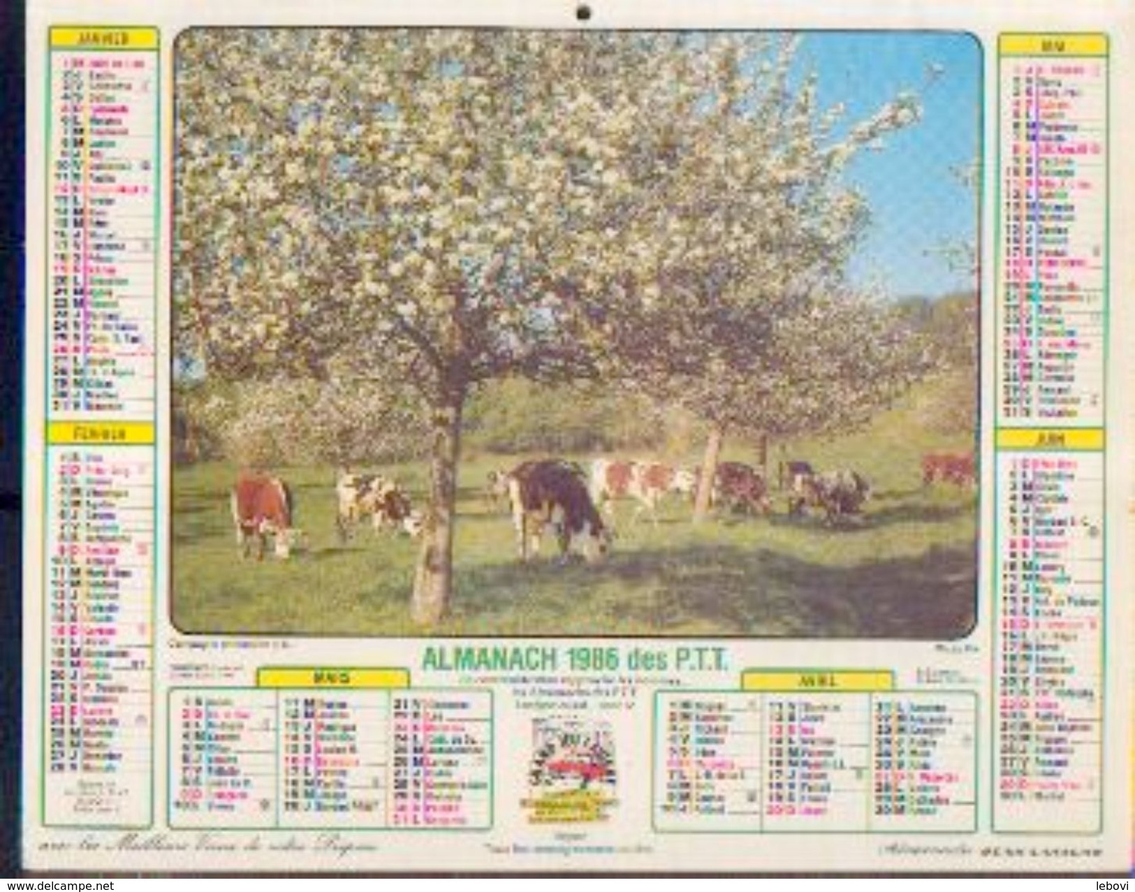 (FRANCE) – Almanach Des P.T.T. 1986 - Grand Format : 1981-90