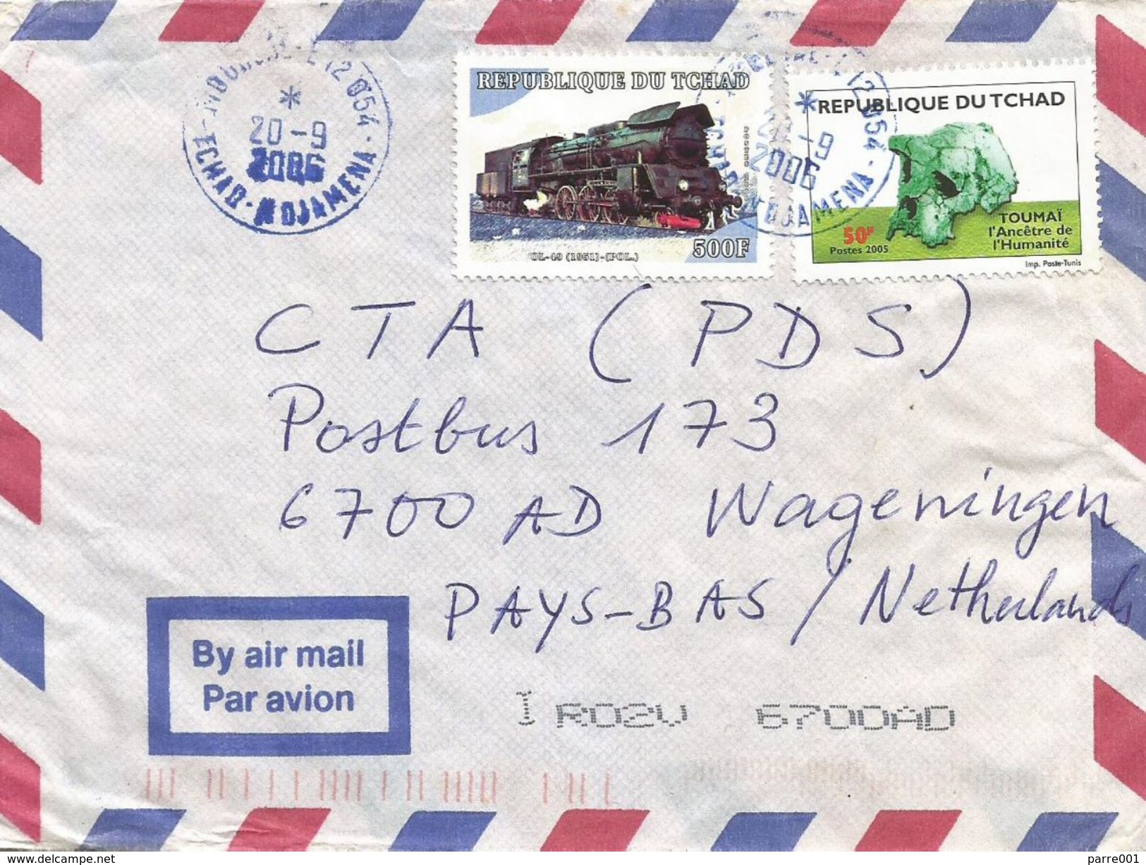 Tchad 2006 Moursal Poland Steam Loc Train Skull Toumain Prehistory Cover - Tsjaad (1960-...)