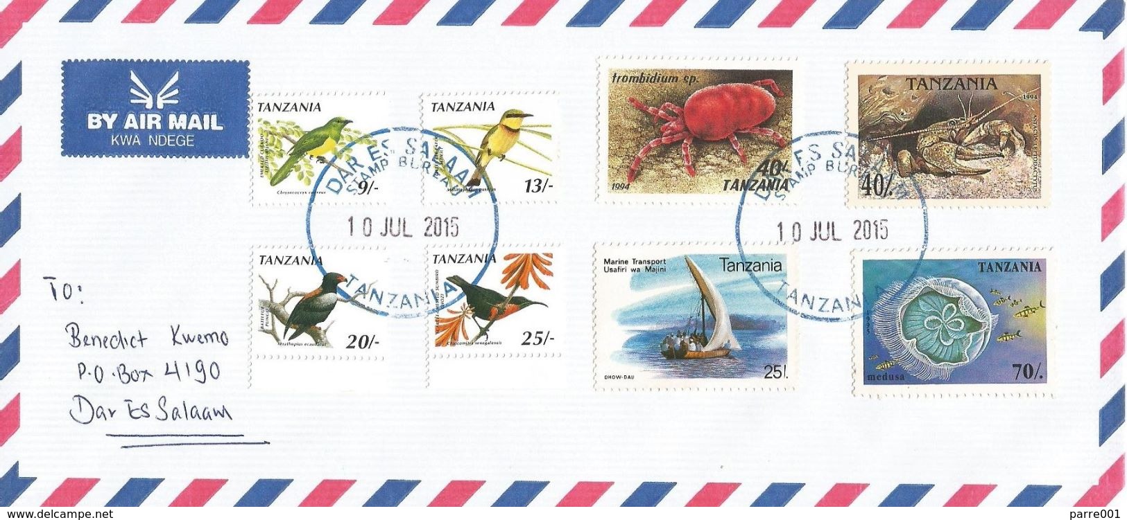 Tanzania 2015 Dar Es Salaam Bird Eagle Medusa Dhow Shrimp Cover - Tanzania (1964-...)