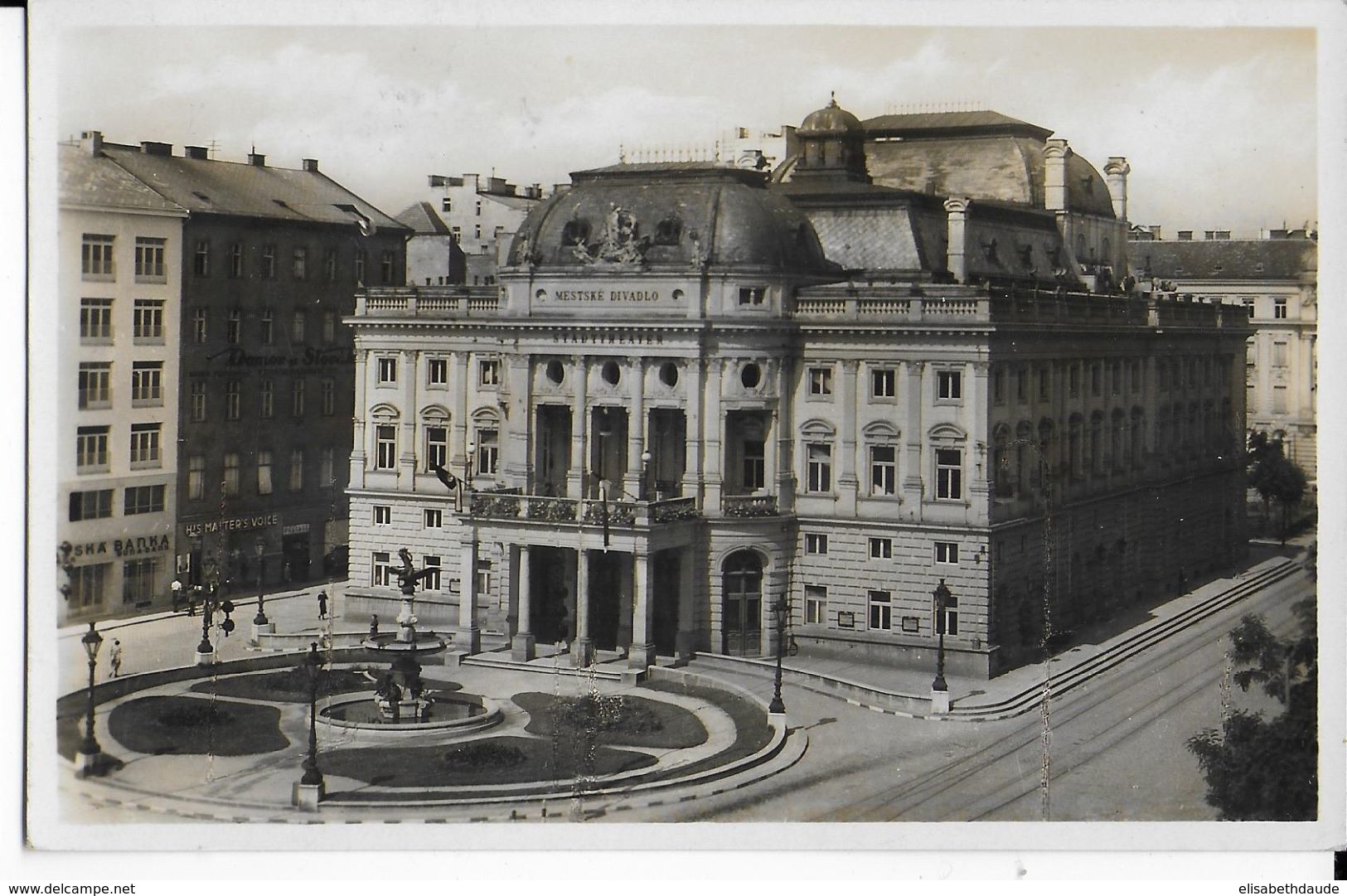 SLOVAQUIE - 1941 - CP De BRATISLAVA Avec TIMBRE SLOVAKOTOUR BLEU => TEPLITZ SCHÖNAU (SUDETES) - Lettres & Documents