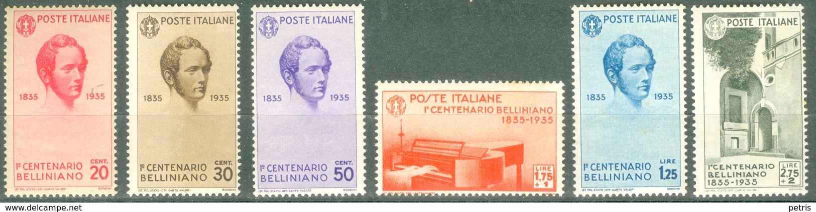 Italy 1935 Centenario Morte Vincenzo Bellini MNH** - Lot. RE388-393 - Neufs