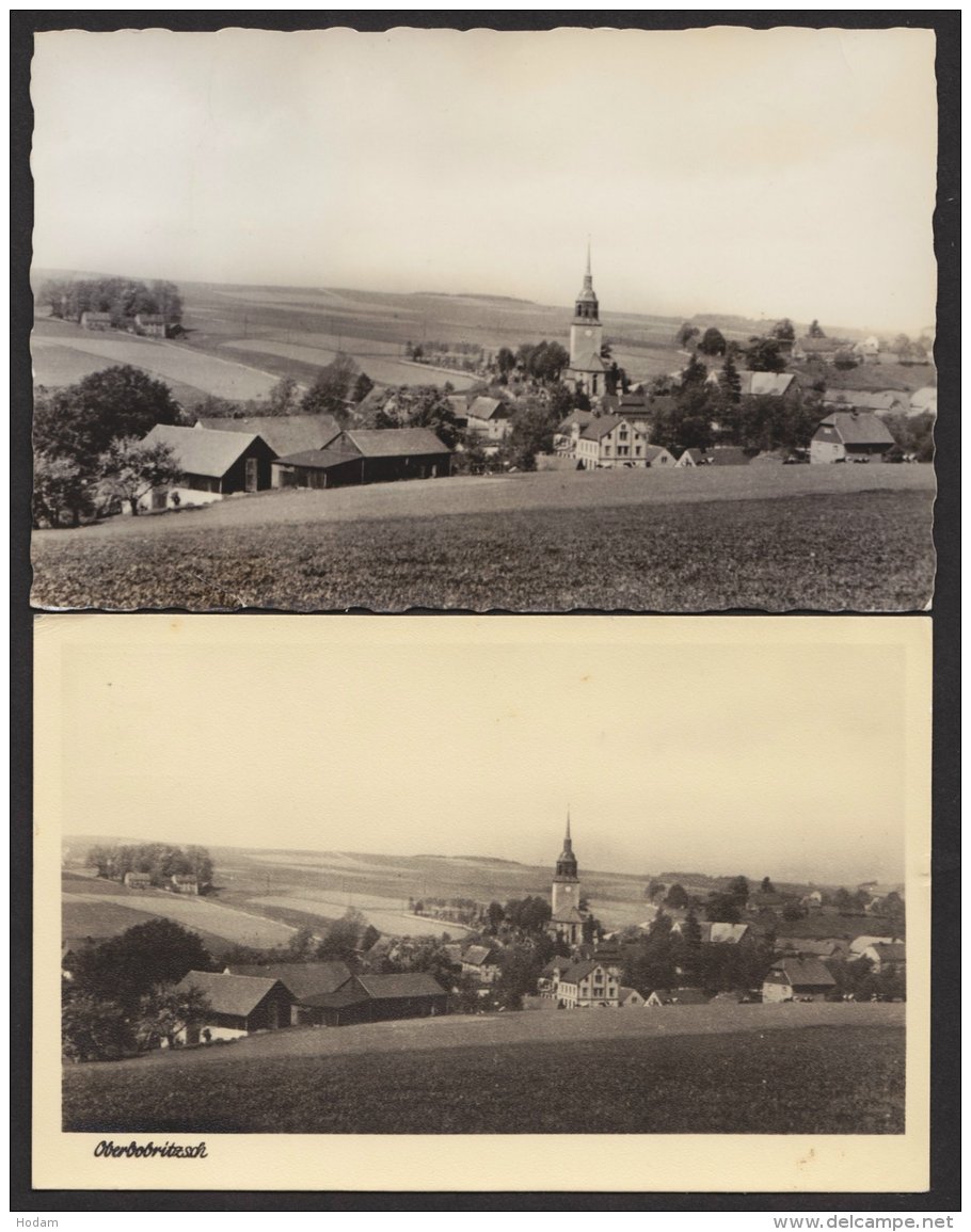 "Oberhobritzsch" Bei Freiberg, 2 Fotokarten, 1954, 1958 - Freiberg (Sachsen)