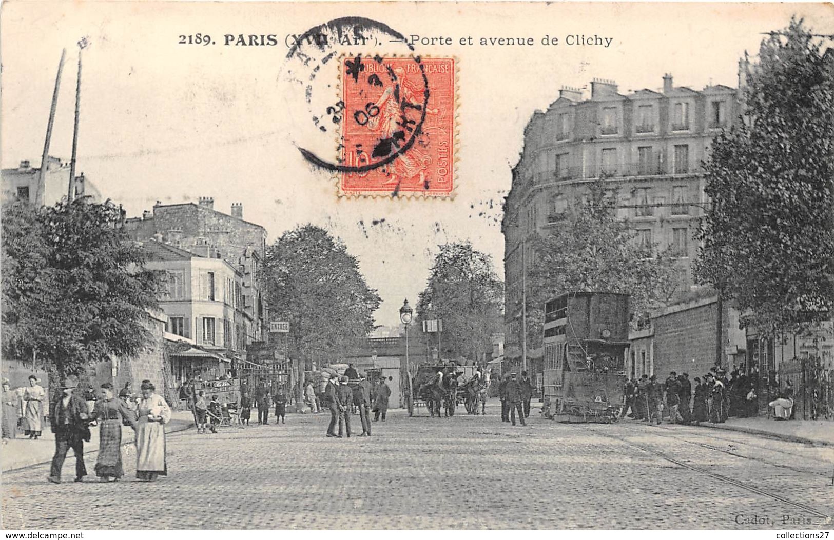 PARIS-75017- PORTE ET  AVENUE DE CLICHY - Arrondissement: 17