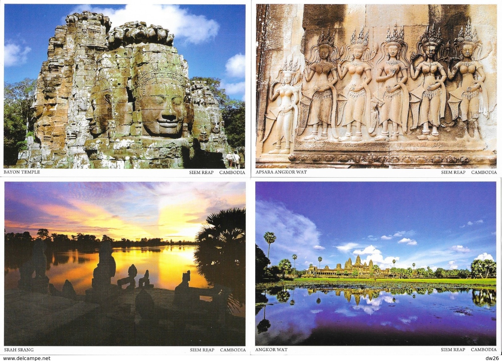 Kingdom Of Cambodia (Cambodge) - Siem Reap, Series 15 - Angkor Wat, Bayon Temple - Pochette De 10 Cartes Neuves - Cambodia