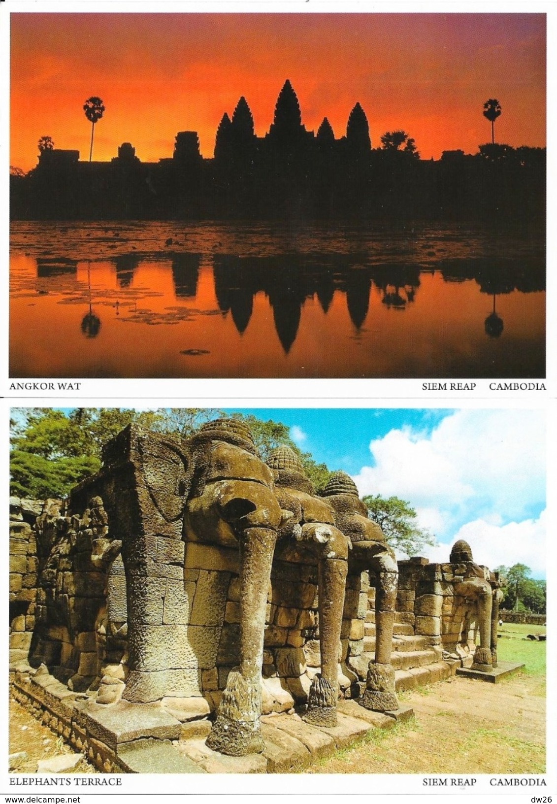 Kingdom Of Cambodia (Cambodge) - Siem Reap, Series 15 - Angkor Wat, Bayon Temple - Pochette De 10 Cartes Neuves - Cambodia