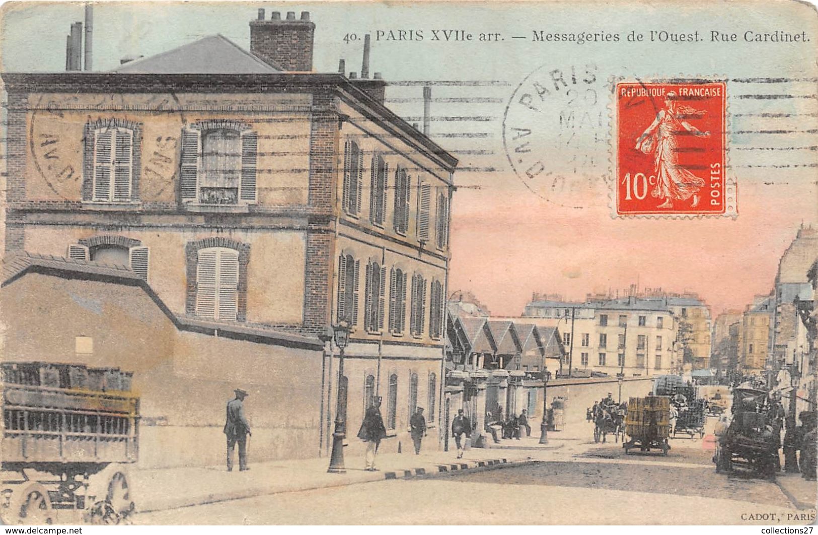 PARIS-75017- RUE CARDINET- MESSAGERIES  DE L'OUEST - Distretto: 17