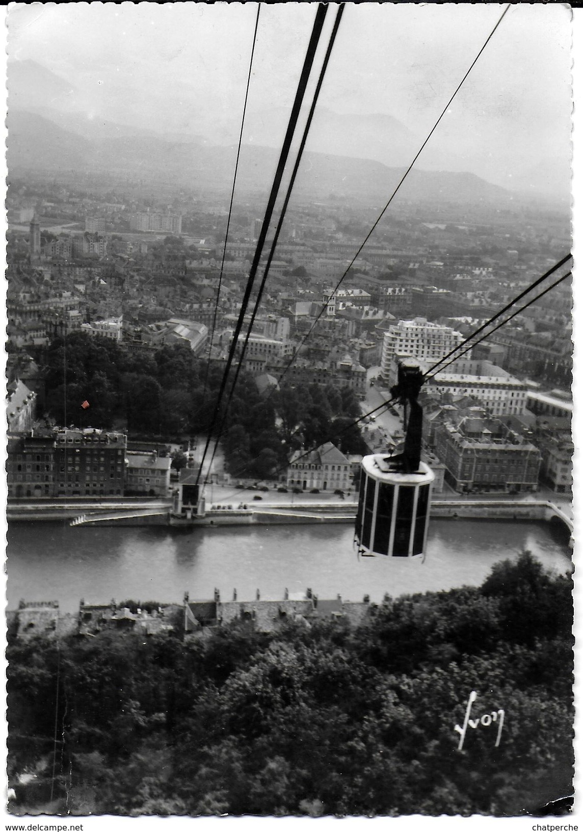 GRENOBLE ISERE 38  TELEFERIQUE DE LA BASTILLE EDIT. YVON ECRITE CIRCULEE 1942 - Grenoble