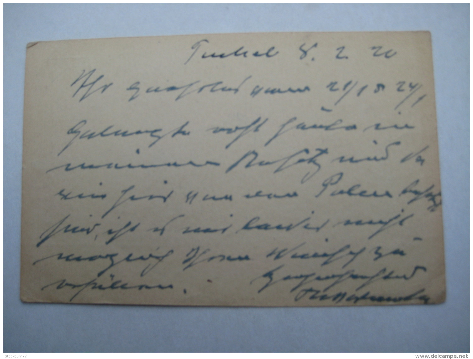 1920 , TUCHOLA , Klarer Stempel Auf Karte Aus Tuchel Mit Deutschen Marken - Briefe U. Dokumente