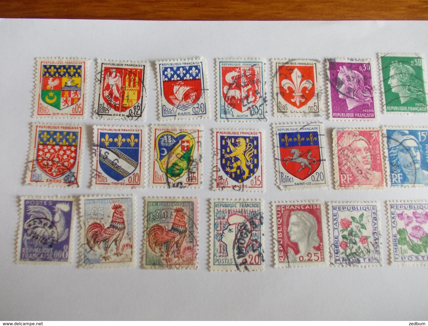 TIMBRE France Lot De 30 Timbres à Identifier N° 581 - Mezclas (max 999 Sellos)