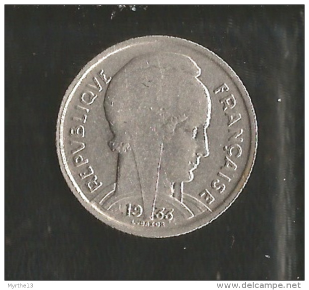 5 FRANCS  BAZOR   1933 En Nickel Tranche Striée - 5 Francs