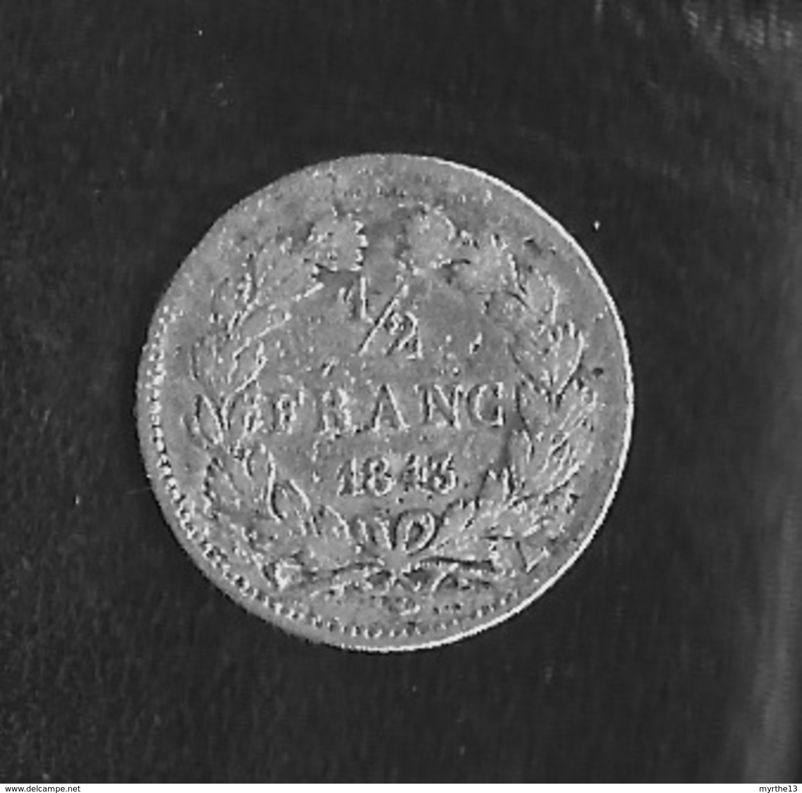 LOUIS PHILIPPE 1  1/2 Franc  Argent 1843 - 1/2 Franc