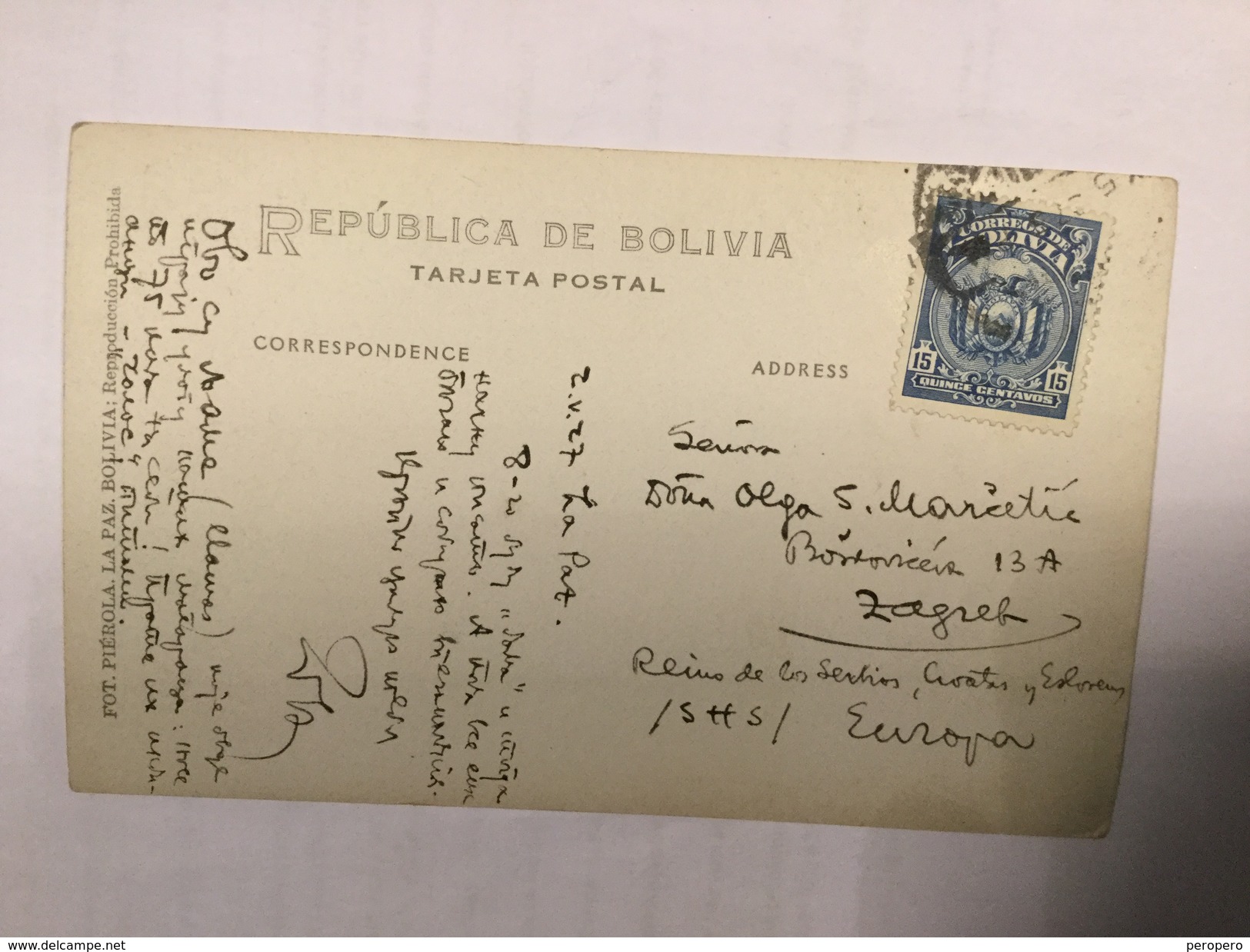 AK  BOLIVIA   LA PAZ   FOLK  1927. - Bolivien