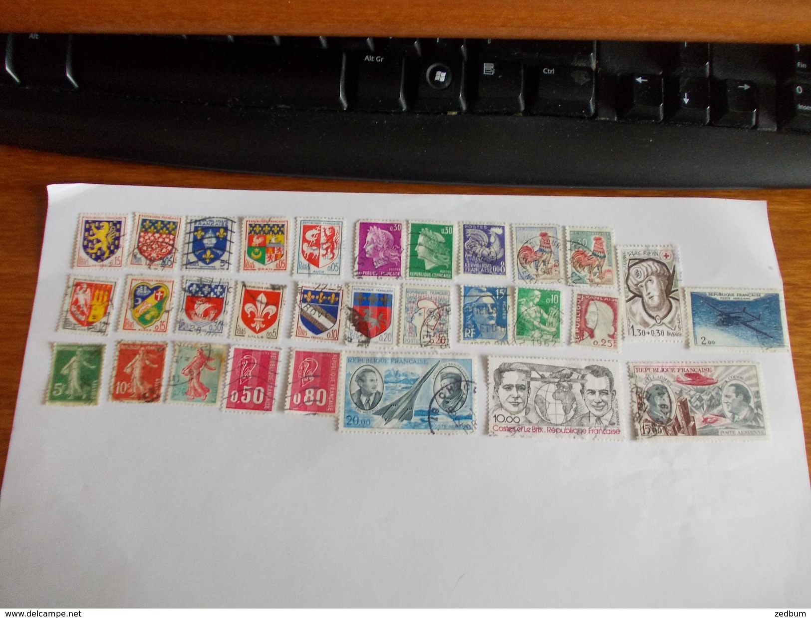 TIMBRE France Lot De 30 Timbres à Identifier N° 589 - Lots & Kiloware (mixtures) - Max. 999 Stamps