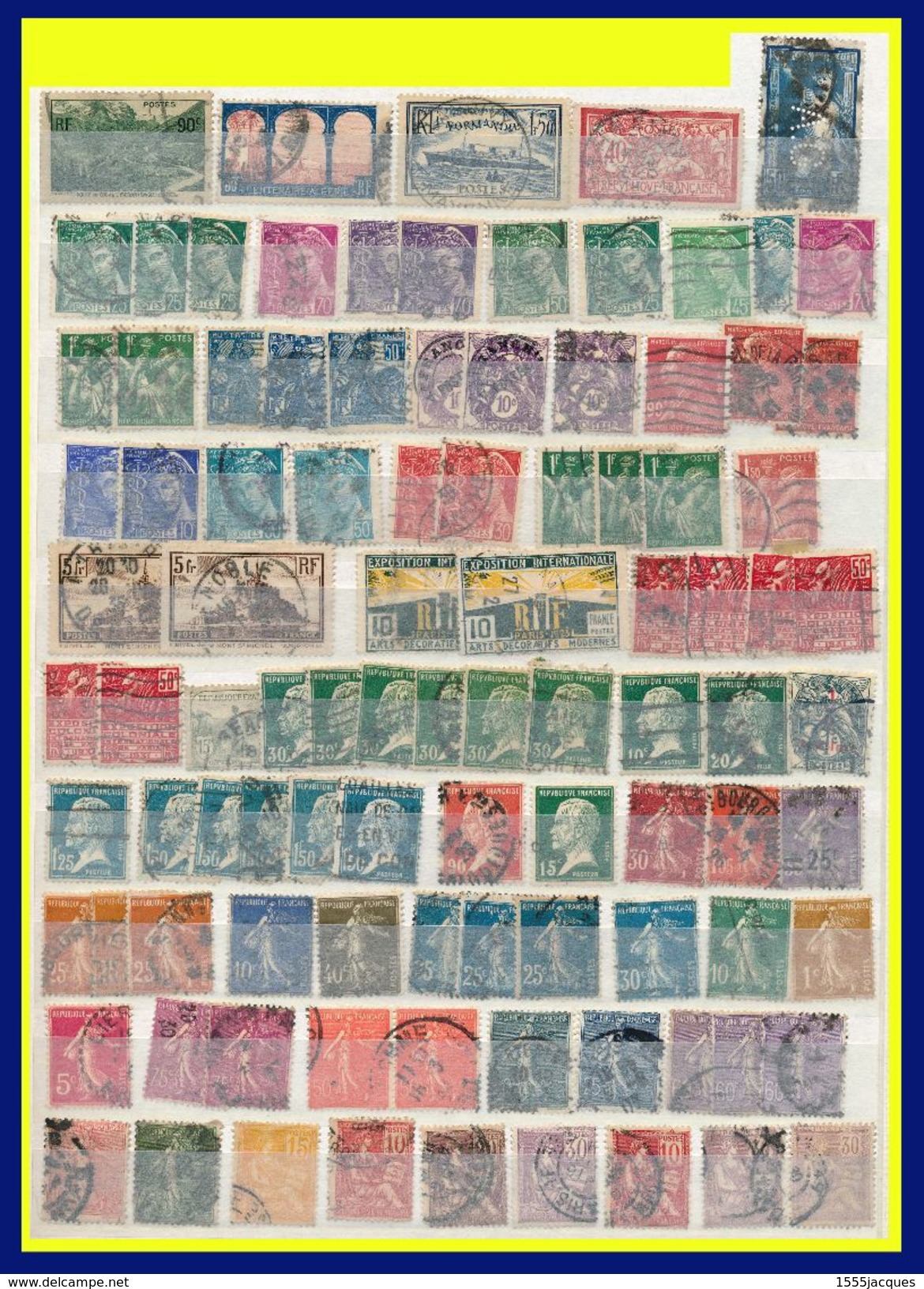 FRANCE VRAC : ENVIRON 600 OBLITÉRÉS 1900-1939 À TRIER - BEAUCOUP DE ST / 2e CHOIX OU OBLITÉRATIONS LOURDES - - Lots & Kiloware (mixtures) - Max. 999 Stamps
